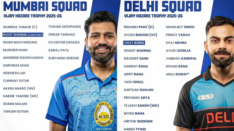 Which 5 Team India Stars Will Be the Biggest Attractions in the Vijay Hazare Trophy 2025-26