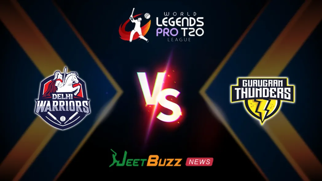 Delhi Warriors vs Gurugram Thunders Match Prediction World Legends Pro T20 League 2026 13th Match Feb 1 – Who will win today’s match between DWR vs GGT