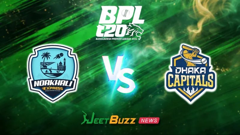 Noakhali Express vs Dhaka Capitals | BPL 2025-26 | 15th Match | Jan 06 – Who will win today’s BPL Match Prediction between Noakhali vs Dhaka?