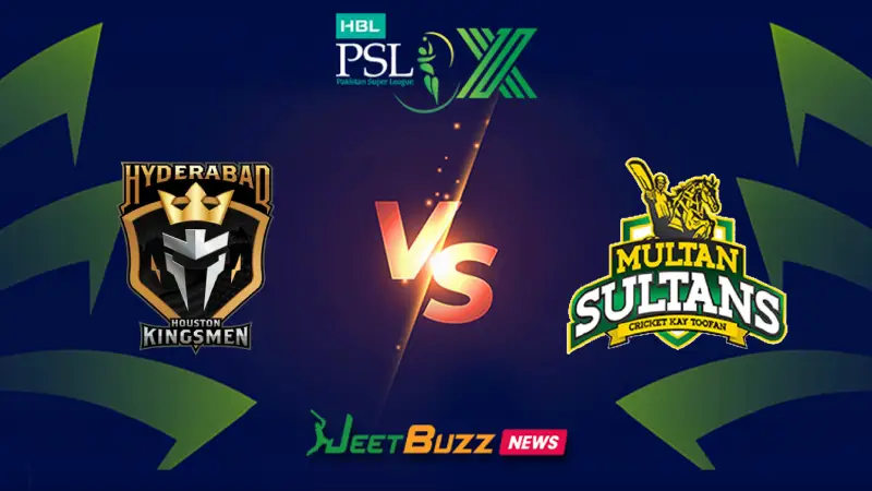 Hyderabad Kingsmen vs Multan Sultans | PSL Prediction | 8th Match | April 01 – Who will win today’s PSL Match between HHK vs MS? (SEO image)