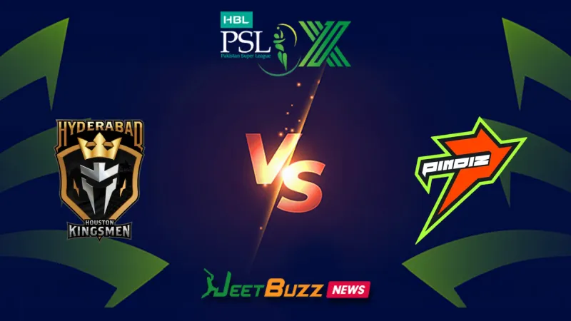 PSL 2026: Match 39, HHK vs RWP Match Prediction – Who will win today’s PSL match between Hyderabad Kingsmen vs Rawalpindiz? (SEO image)