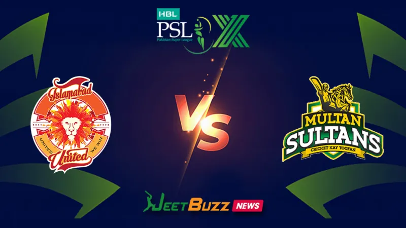 PSL 2026: Match 40, IU vs MS Match Prediction – Who will win today’s PSL match between Islamabad United vs Multan Sultans? (SEO image)