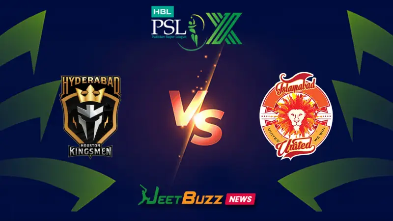 PSL 2026: Eliminator 2, HHK vs IU Match Prediction – Who will win today’s PSL match between Hyderabad Kingsmen vs Islamabad United? (SEO image)
