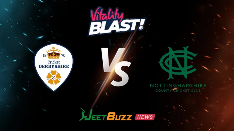 Derbyshire vs Nottinghamshire Prediction | Vitality Blast 2026 | North Group | May 29 – Who will win today’s match between DER vs NOT? (SEO image)