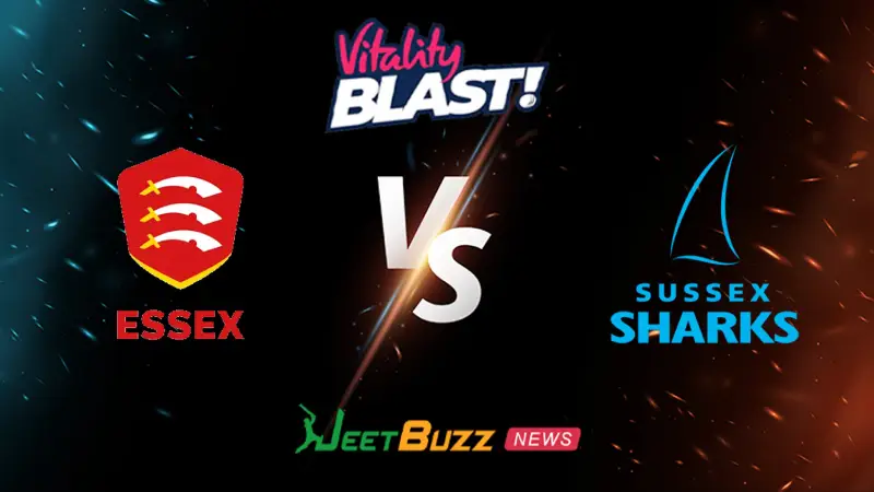 Essex vs Sussex Prediction | Vitality Blast 2026 | 1st Match | May 22 – Who will win today’s T20 match between ESS vs SUS? (SEO image)