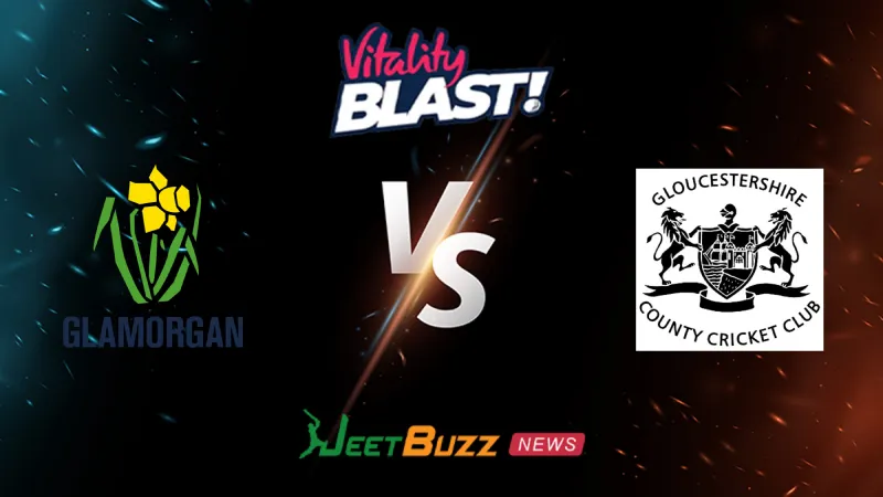 Glamorgan vs Gloucestershire Prediction | Vitality Blast 2026 | 10th Match | May 23– Who will win today’s match between GLA vs GLO? (SEO image)