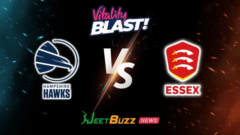 Hampshire vs Essex Prediction | Vitality Blast 2026 | 18th Match | May 26 – Who will win today’s match between HAM vs ESS? (SEO image)