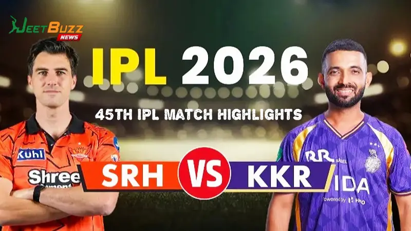 SRH vs KKR Highlights, IPL 2026: Raghuvanshi Fifty, Chakravarthy Spin Masterclass Power KKR to 7-Wicket Win over SRH (SEO image)
