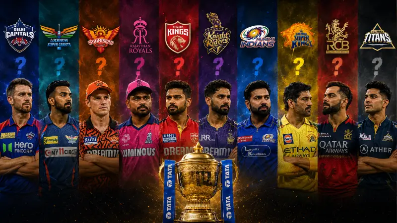 Which IPL 2026 Captains Are Most Likely to Be Replaced Before IPL 2027? (SEO image)