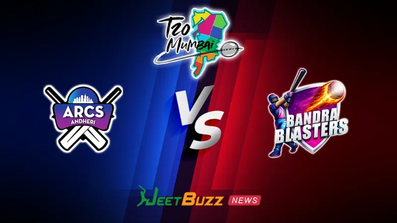 Arcs Andheri vs Bandra Blasters Prediction | T20 Mumbai 2026 | 16th Match | June 8– Who will win today’s T20 match between AA vs BB? (SEO image)