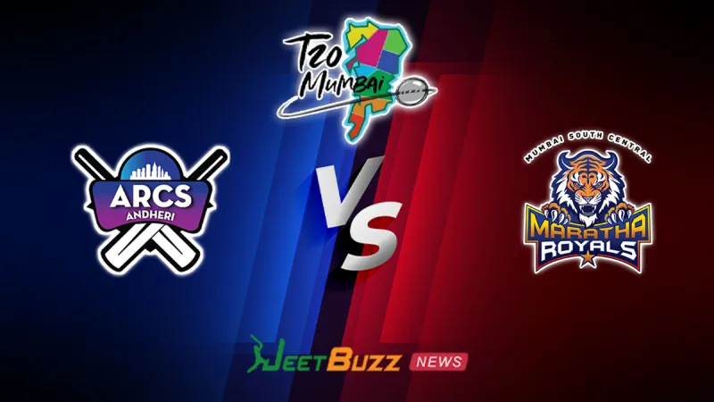 Arcs Andheri vs Msc Maratha Royals Prediction | T20 Mumbai 2026 | Final Match | June 13– Who will win today’s T20 match between AA vs MSCMR? (SEO image)