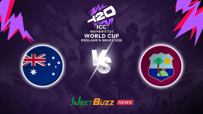 Australia Women vs West Indies Women Prediction Today | Women’s T20WC 2026 | 1st Semi-Final | June 30 – Who will win today’s T20 match between AUS-W vs WI-W? (SEO image)
