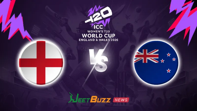 England Women vs New Zealand Women Prediction | Women’s T20WC 2026 | 28th Match | June 27– Who Will Win Today’s T20 Match between ENG-W vs NZ-W Match? (SEO image)