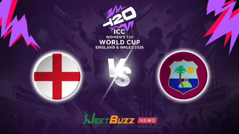 England Women vs West Indies Women Prediction | Women’s T20WC 2026 | 22nd Match | June 24 – Who will win today’s T20 match between ENG-W vs WI-W? (SEO image)