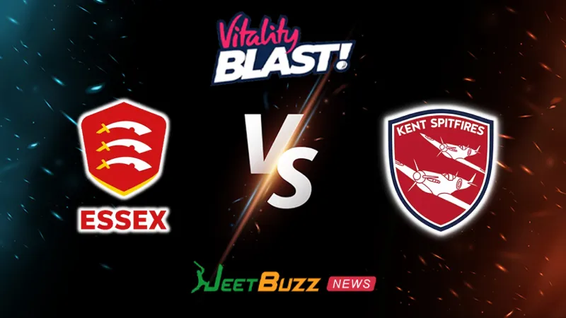 Essex vs Kent Prediction | Vitality Blast 2026 | South Group | June 09 – Who will win today’s match between ESS vs KEN? (SEO image)