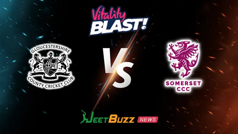 Gloucestershire vs Somerset Prediction | Vitality Blast 2026 | Central & West Group | June 05 – Who will win today’s match between GLO vs SOM? (SEO image)