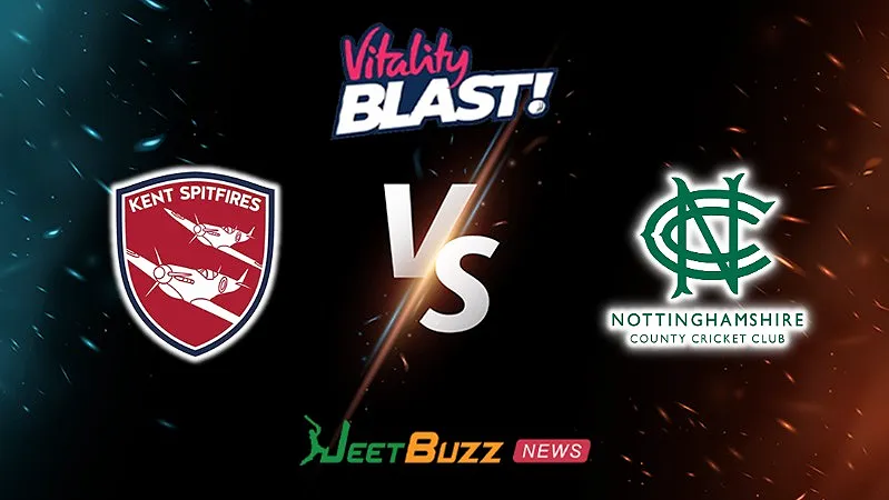 Kent vs Nottinghamshire Prediction Today | Vitality Blast 2026 | Cross Pool | June 26 – Who will win today’s Vitality Blast match between KEN vs NOT? (SEO image)