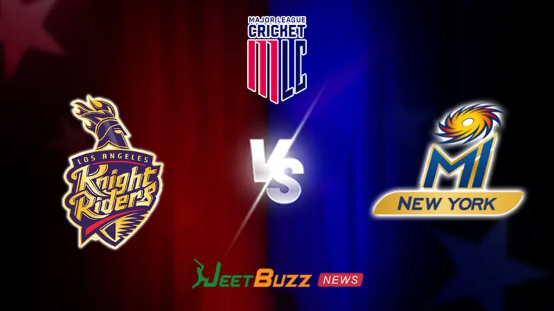 MLC 2026: 12th Match, Los Angeles Knight Riders vs MI New York Prediction | June 27 – Who will win today’s Match between LAKR vs MI NY? (SEO image)