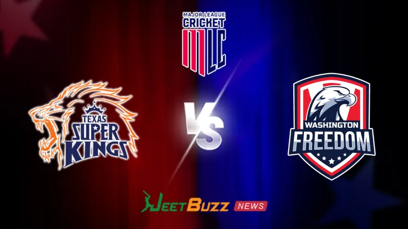 MLC 2026: 13th Match, Texas Super Kings vs Washington Freedom Prediction | June 27 – Who will win today’s Match between TSK vs WSF? (SEO image)