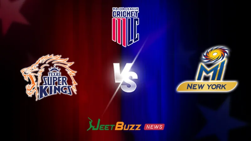 MLC 2026: 7th Match, Texas Super Kings vs MI New York Prediction | June 21– Who will win today’s Match between TSK vs MY NY? (SEO image)