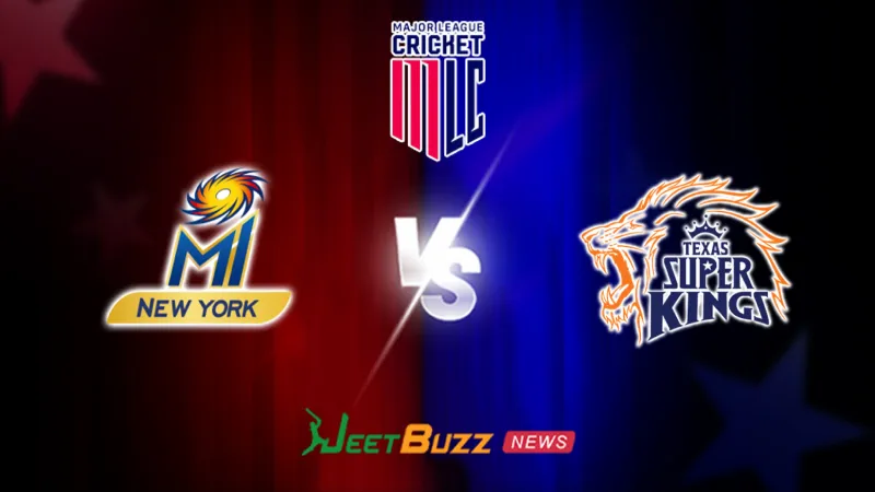 MLC 2026: 10th Match, MI New York vs Texas Super Kings Prediction | June 26 – Who will win today’s Match between MI NY vs TSK? (SEO image)