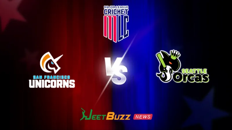 MLC 2026: 11th Match, San Francisco Unicorns vs Seattle Orcas Prediction | June 26 – Who will win today’s Match between SF vs SEO? (SEO image)