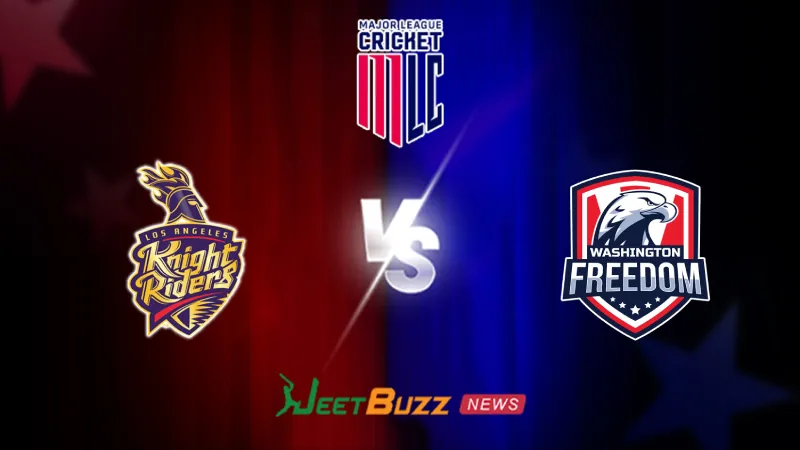 MLC 2026: 16th Match, Los Angeles Knight Riders vs Washington Freedom Prediction | July 01 – Who will win today’s Match between LAKR vs WSF? (SEO image)
