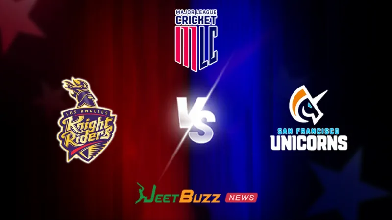 MLC 2026: 2nd Match, Los Angeles Knight Riders vs San Francisco Unicorns Prediction | June 18 – Who will win today’s Match between LAKR vs SF? (SEO image)
