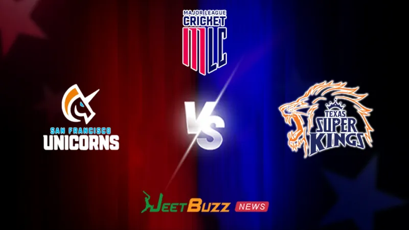 MLC 2026: 8th Match, San Francisco Unicorns vs Texas Super Kings Prediction | June 24 – Who will win today’s Match between SF vs TSK?? (SEO image)