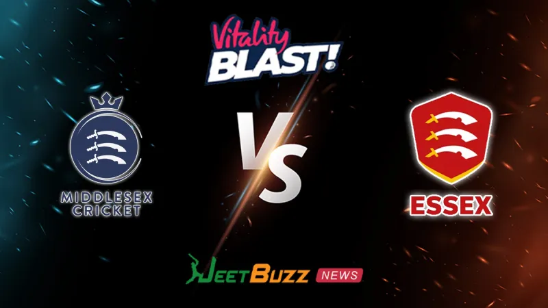 Middlesex vs Essex Prediction | Vitality Blast 2026 | South Group | June 07 – Who will win today’s match between MID vs ESS? (SEO image)