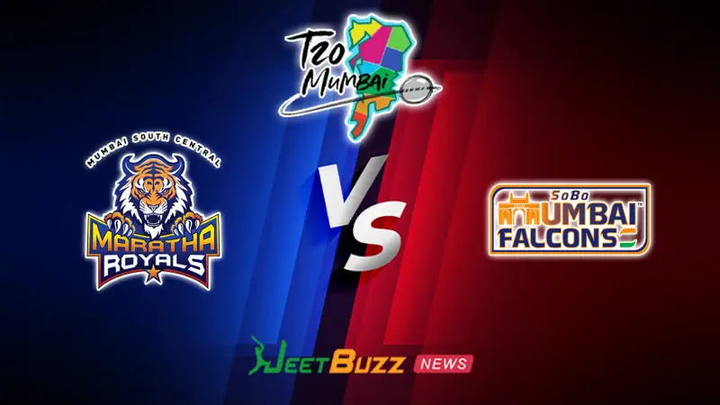 Msc Maratha Royals vs Sobo Mumbai Falcons Prediction | T20 Mumbai 2026 | 7th Match | June 04, 2026 – Who will win today’s T20 match between MSCMR vs SMF? (SEO image)
