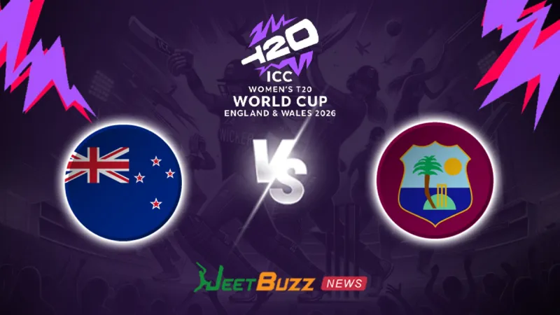 New Zealand Women vs West Indies Women Prediction Today | ICC Women’s T20WC 2026 | 4th Match | June 13– Who will win today’s T20 match between NZ-W vs WI-W? (SEO image)