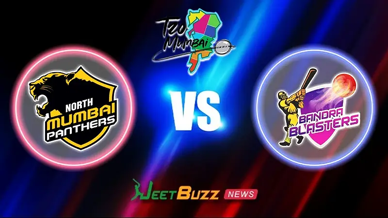 North Mumbai Panthers vs Bandra Blasters Prediction | T20 Mumbai 2026 | 5th Match | June 3 – Who will win today’s T20 match between NMP vs BB? (SEO image)