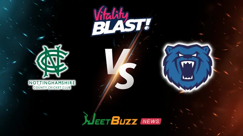 Nottinghamshire vs Warwickshire Prediction | Vitality Blast 2026 | 42nd Match | June 05 – Who will win today’s match between NOT vs WAR? (SEO image)