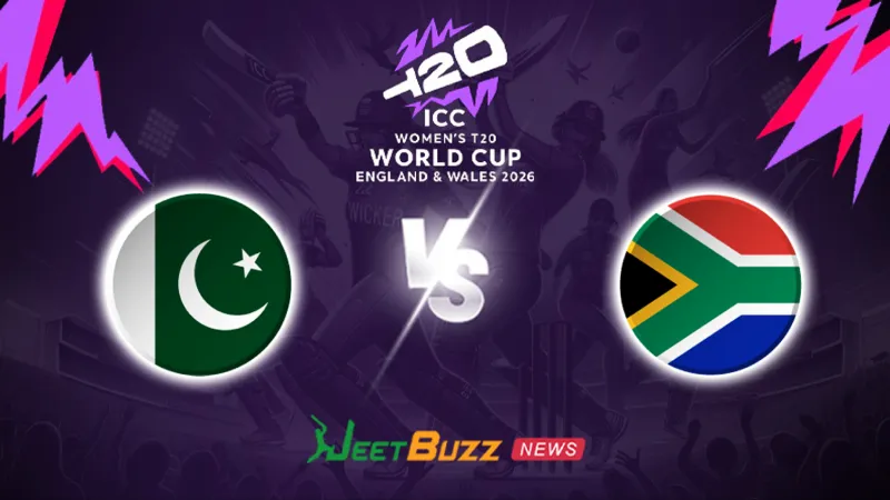 Pakistan Women vs South Africa Women Match Prediction | Women’s T20WC 2026 | 11th Match | June 17 – Who will win today’s T20 match between PAK-W vs SA-W? (SEO image)