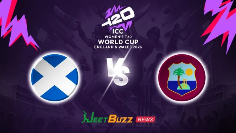 Scotland Women vs West Indies Women Prediction Today | Women’s T20WC 2026 | 12th Match | June 18 – Who will win today’s T20 match between SCO-W vs WI-W? (SEO image)