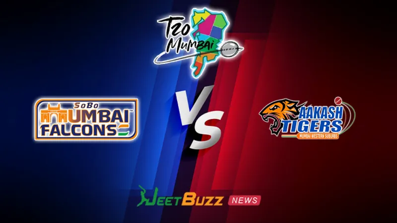 Sobo Mumbai Falcons vs Aakash Tigers Mws Prediction | T20 Mumbai 2026 | 17th Match | June 9– Who will win today’s T20 match between SMF vs ATMWS? (SEO image)