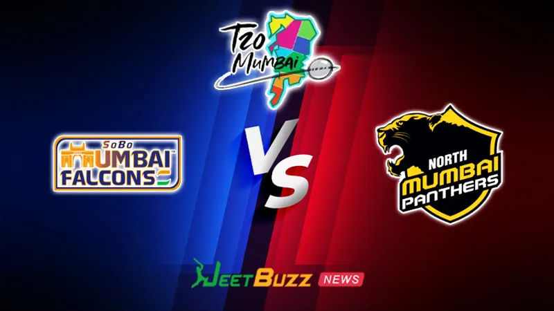 Sobo Mumbai Falcons vs North Mumbai Panthers Prediction | T20 Mumbai 2026 | 19th Match | June 10– Who will win today’s T20 match between SMF vs NMP? (SEO image)
