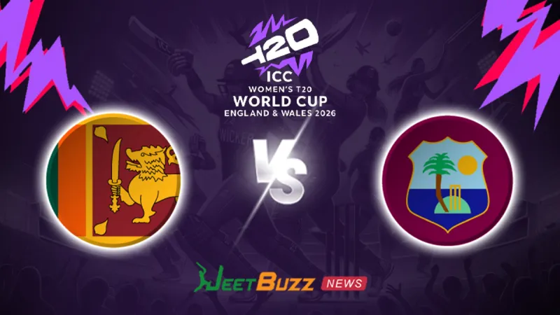 Sri Lanka Women vs West Indies Women Prediction | Women’s T20WC 2026 | 17th Match | June 21 – Who will win today’s T20 match between SL-W vs WI-W? (SEO image)