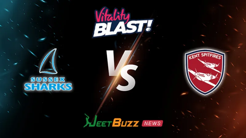 Sussex vs Kent Prediction | Vitality Blast 2026 | South Group | June 07 – Who will win today’s match between SUS vs KEN? (SEO image)