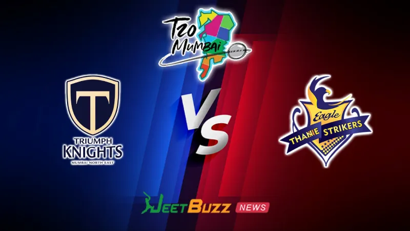 Triumphs Knights Mne vs Eagle Thane Strikers Prediction | T20 Mumbai 2026 | 18th Match | June 9– Who will win today’s T20 match between TKMNE vs ETS? (SEO image)
