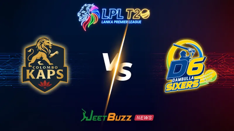 Colombo Kaps vs Dambulla Sixers Match Prediction | LPL 2026 | 17th Match | July 29 – Who will win today’s LPL match between CLK vs DAS? (SEO image)