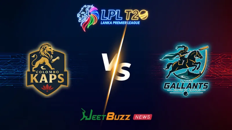 Colombo Kaps vs Galle Gallants Match Prediction | LPL 2026 | 19th Match | Aug 01 – Who will win today’s LPL match between CLK vs GAG? (SEO image)