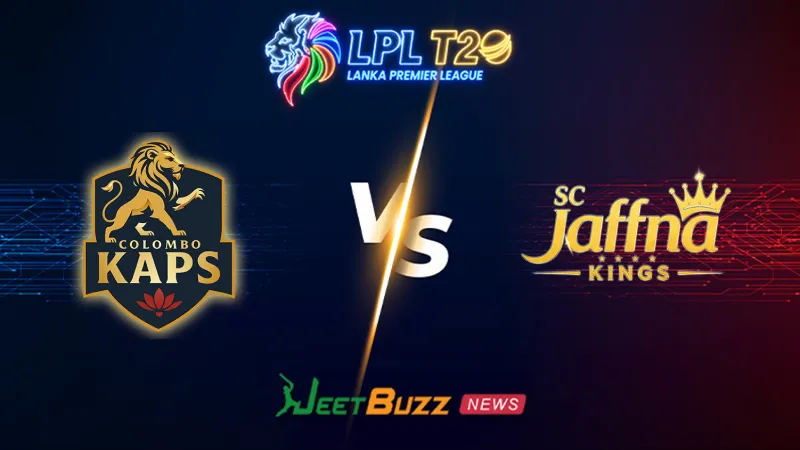 Colombo Kaps vs Jaffna Kings Match Prediction | LPL 2026 | 7th Match | July 22 – Who will win today’s LPL match between CLK vs JK? (SEO image)