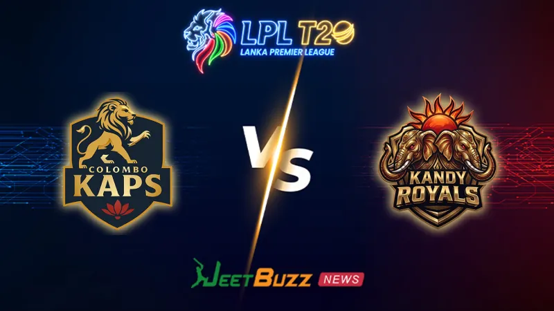 Colombo Kaps vs Kandy Royals Match Prediction | LPL 2026 | 9th Match | July 23 – Who will win today’s LPL match between CLK vs KAR? (SEO image)