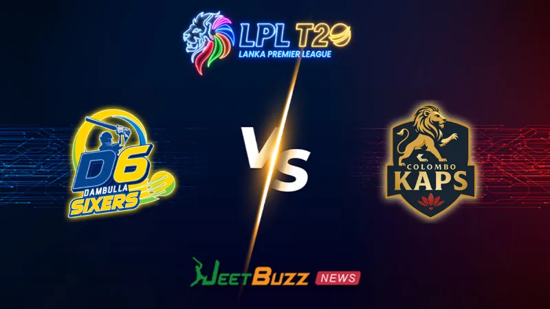 Dambulla Sixers vs Colombo Kaps Match Prediction | LPL 2026 | 12th Match | July 25 – Who will win today’s LPL match between DAS vs CLK? (SEO image)