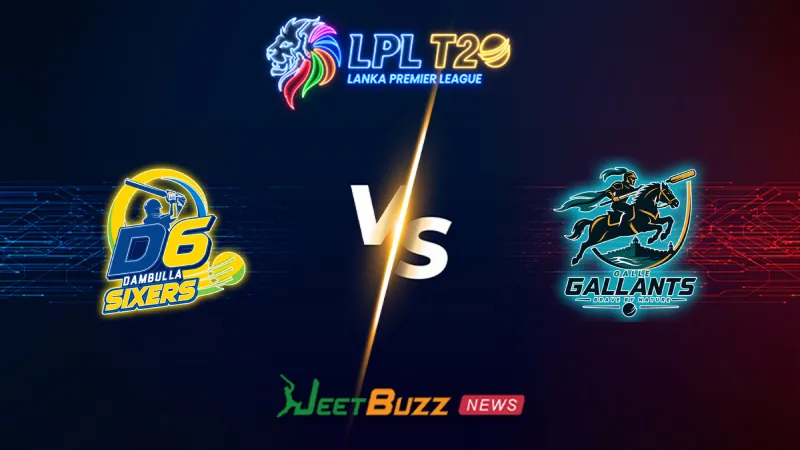 Dambulla Sixers vs Galle Gallants Match Prediction | LPL 2026 | 14th Match | July 26 – Who will win today’s LPL match between DAS vs GAG? (SEO image)
