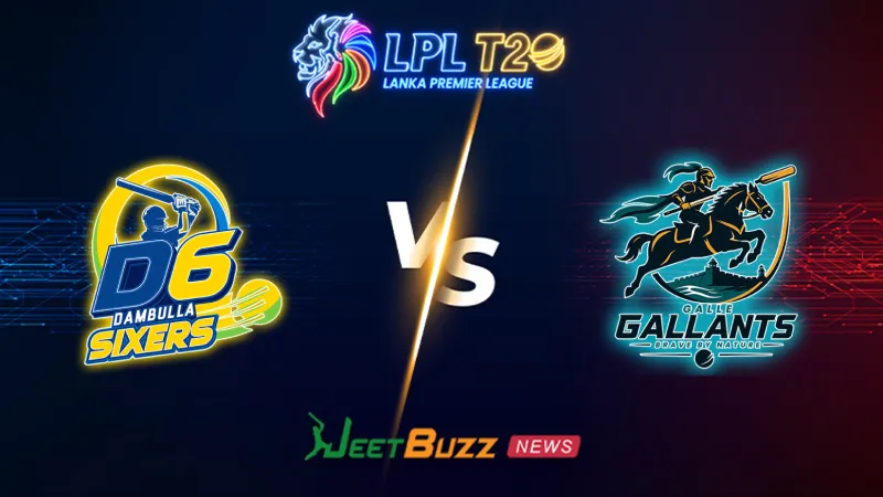 Dambulla Sixers vs Galle Gallants Match Prediction | LPL 2026 | 8th Match | July 22 – Who will win today’s LPL match between DAS vs GAG? (SEO image)