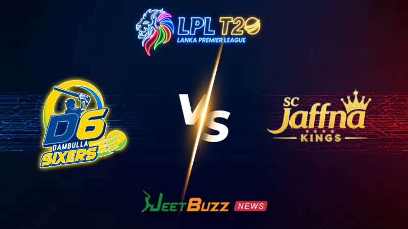 Dambulla Sixers vs Jaffna Kings Match Prediction | LPL 2026 | 4th Match | July 19 – Who will win today’s LPL match between DAS vs JK? (SEO image)