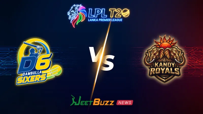 Dambulla Sixers vs Kandy Royals Match Prediction | LPL 2026 | 2nd Match | July 18 – Who will win today’s LPL match between DAS vs KAR? (SEO image)